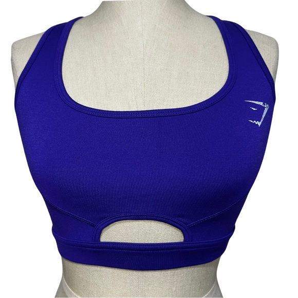 Gymshark Sleek Sculpture Sports Bra, Indigo, M - Picture 1 of 4